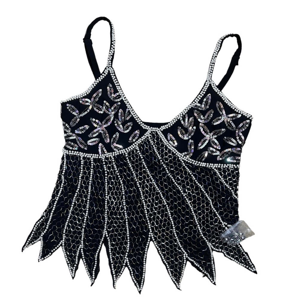 SOLD - Nasty Gal Collection Beaded Sequin Elegant Tank - Picture 2 of 6
